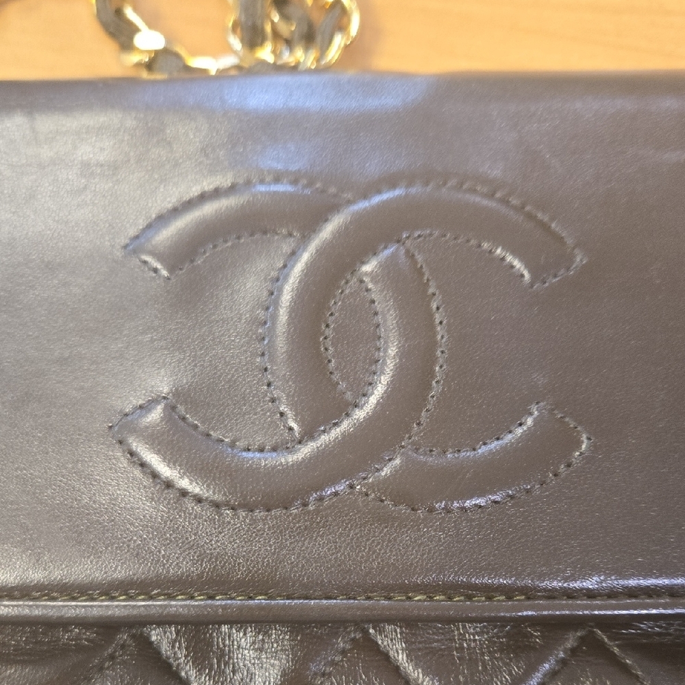 Chanel Dark Brown Quilted Shoulder Bag with Tassel - Picture 4 of 16